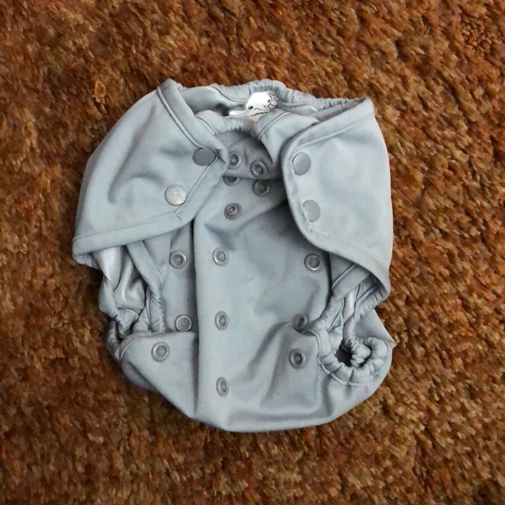 Light Gray Rumparooz Cloth Diaper Cover